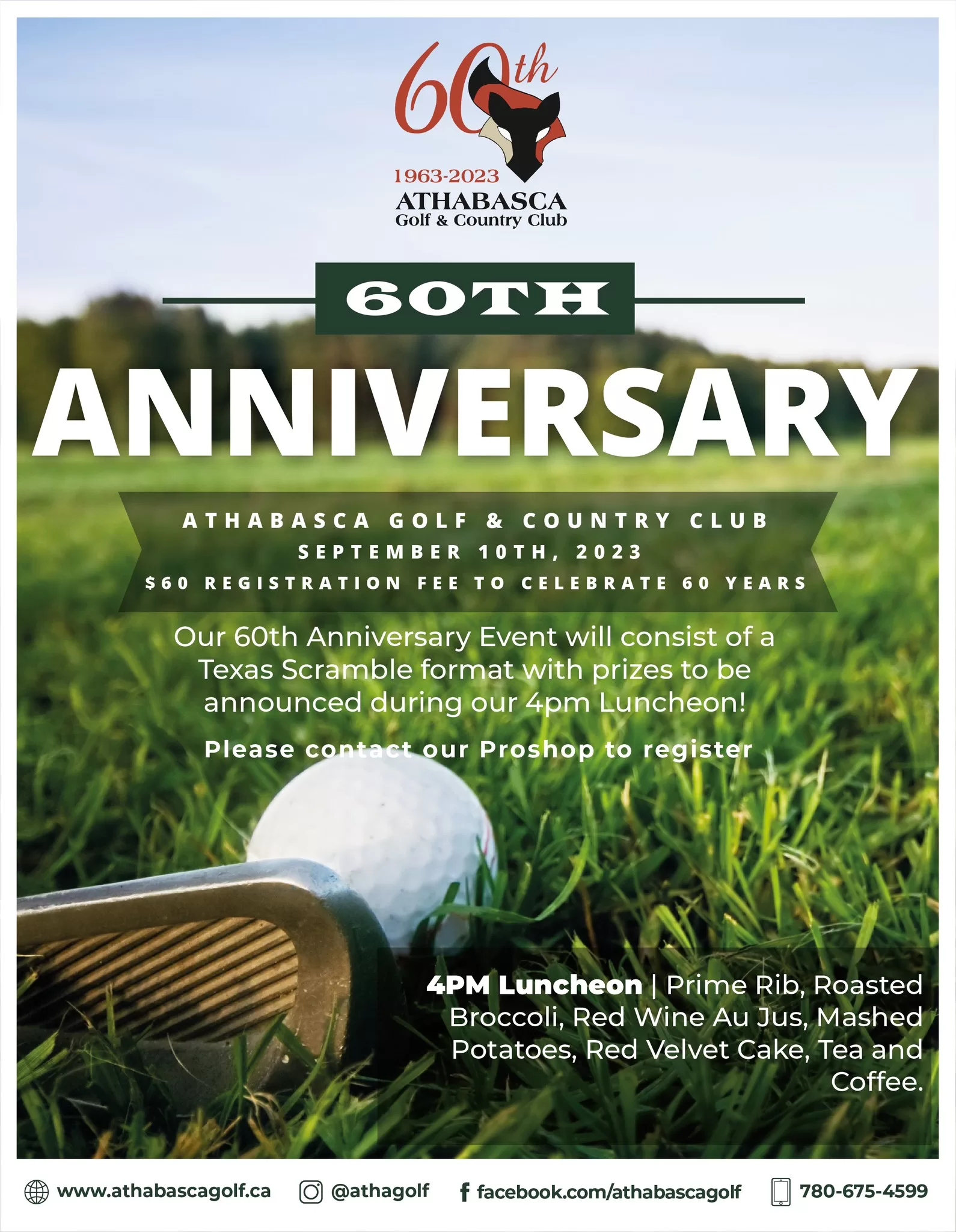 poster for anniversary golf tournament